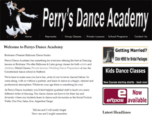 Tablet Screenshot of perrysdance.com